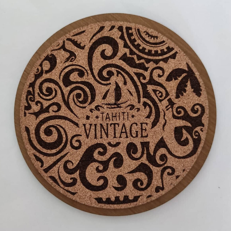 Coaster - Polynesian Vintage Tattoo Drinks Mat