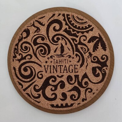 Coaster - Polynesian Vintage Tattoo Drinks Mat