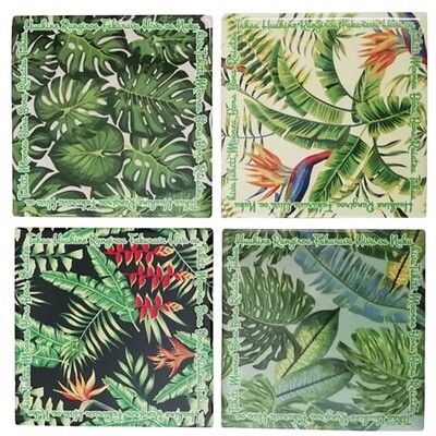 Set of 4 coasters - Plants