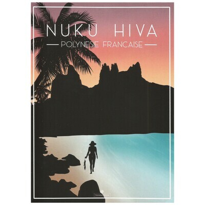 Cartes postales coucher de soleil - Nuku Hiva