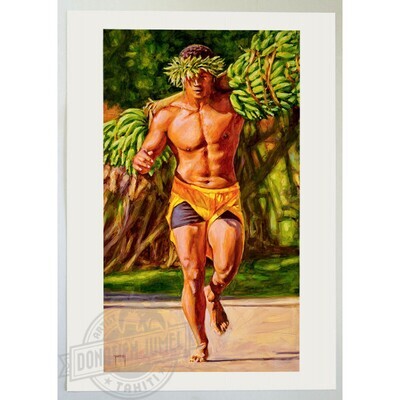 Art Print - Tahiti fruit carrier race