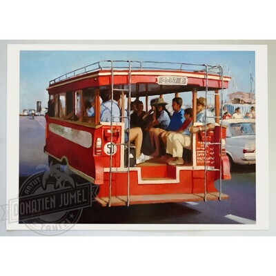 Art Print - Red truck for Faaa Tahiti