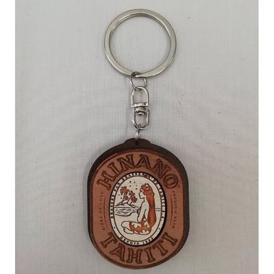 Key ring - Hinano wooden vahine logo