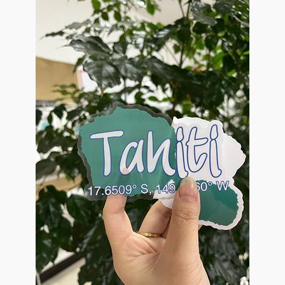 Sticker - Tahiti Island Coordinates