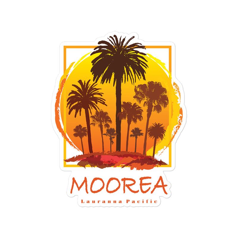 Sticker - Moorea Sunset Palms