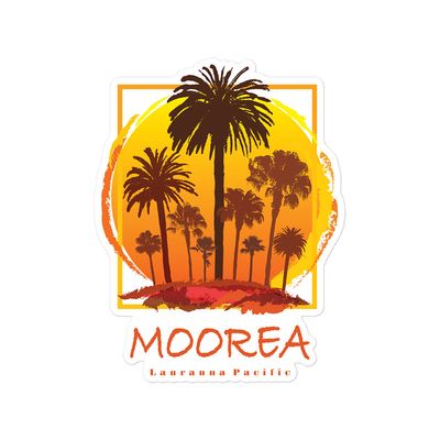 Sticker - Moorea Sunset Palms