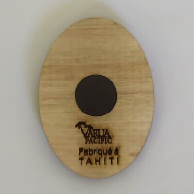 Magnet en bois - Raie manta de Tahiti