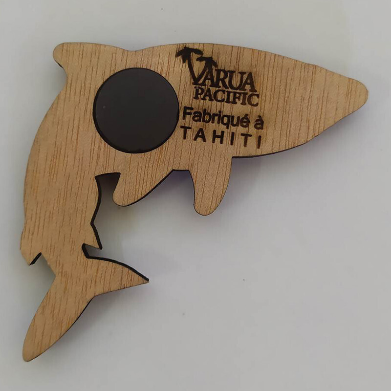 Magnet en bois - Requin de Tahiti