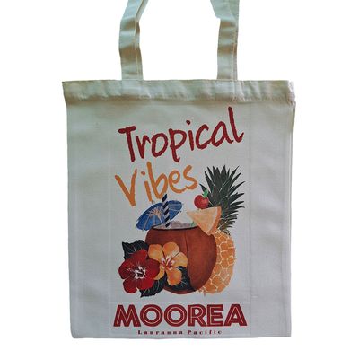Canvas Tote Bag - Tropical Vibes