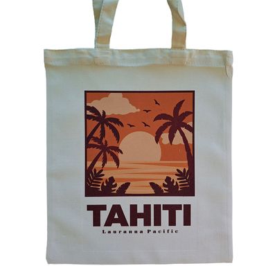 Canvas Tote Bag - Tropical Beach Sunset