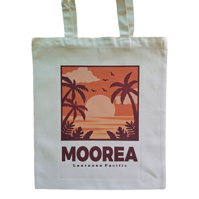 Canvas Tote Bag - Tropical Beach Sunset