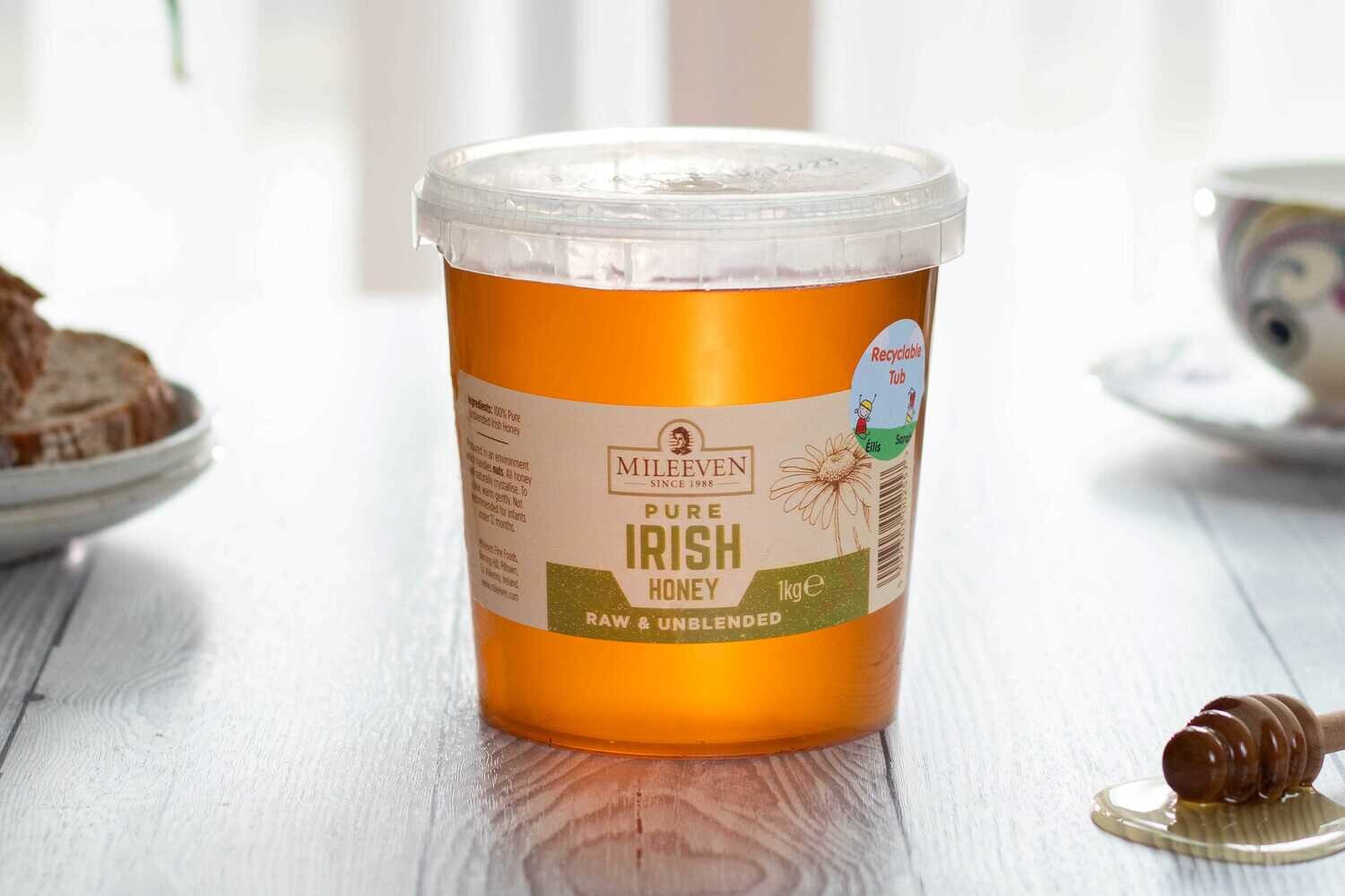 Mileeven 1kg Pure Irish Honey, Raw & Unblended