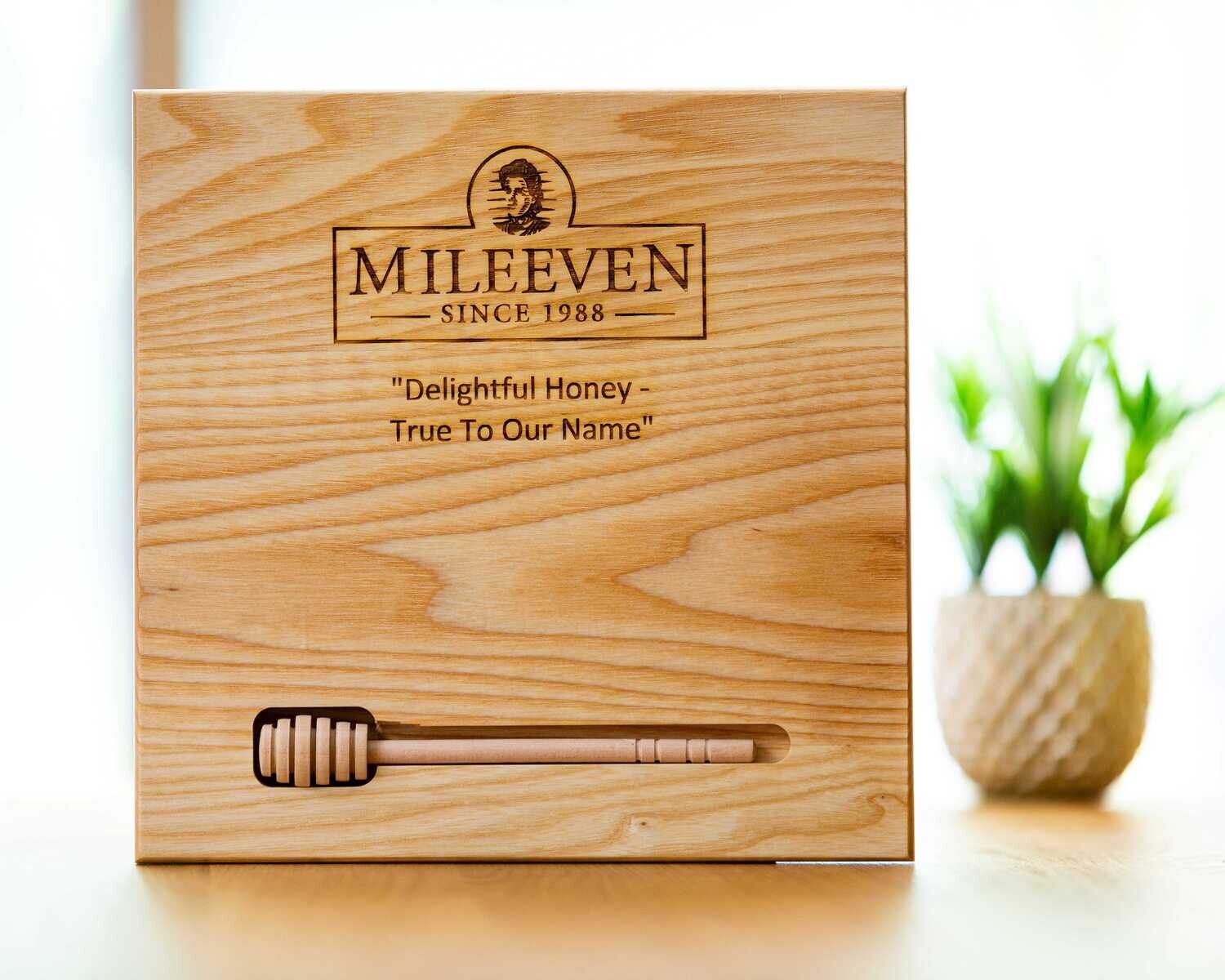 Mileeven Hand Crafted Wooden Board - ideal bread board, cheese board or table centre