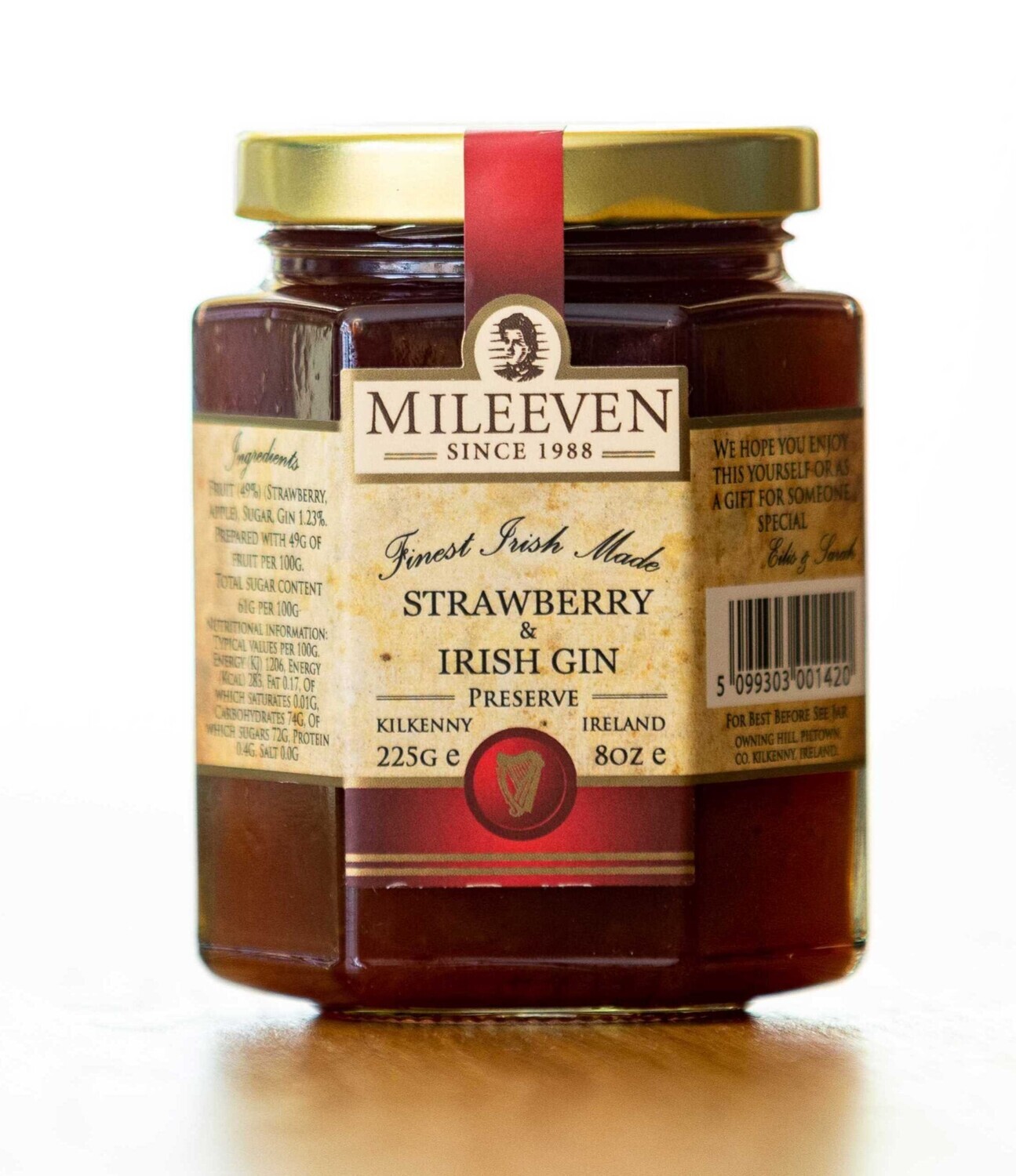 Mileeven Strawberry &amp; Irish Gin Preserve
