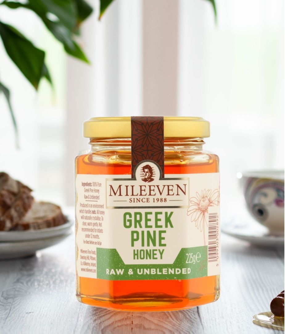 Mileeven Greek Pine Honey, Raw &amp; Unblended 225g
