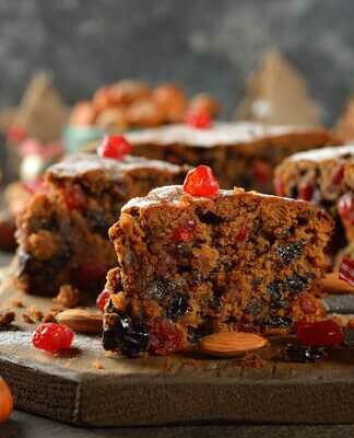 Mileeven Irish Fruit Cake - Decorated with Almonds &amp; Cherries 440g