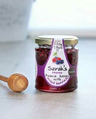 Sarah's Fruity Acacia Honey with Mixed Berries