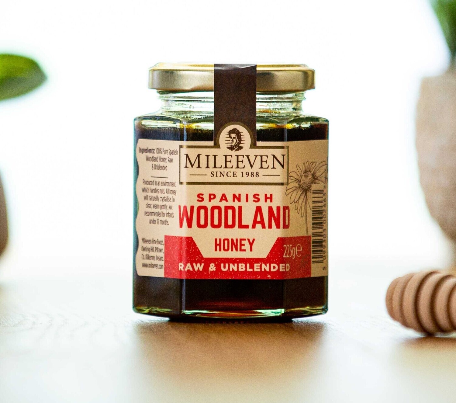 Mileeven Spanish Woodland Honey, Raw &amp; Unblended 225g