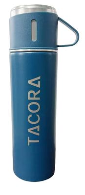 TERMO CON TAZA 500 ML COLOR AZUL MARINO
