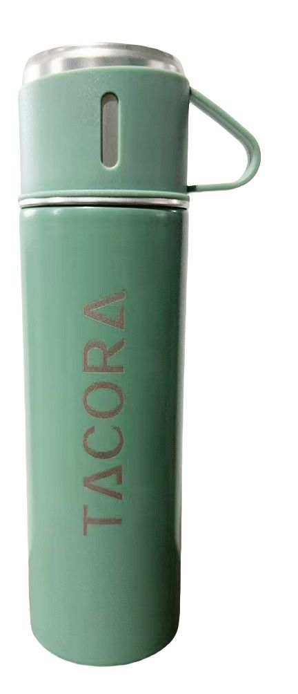 TERMO CON TAZA 500 ML COLOR VERDE