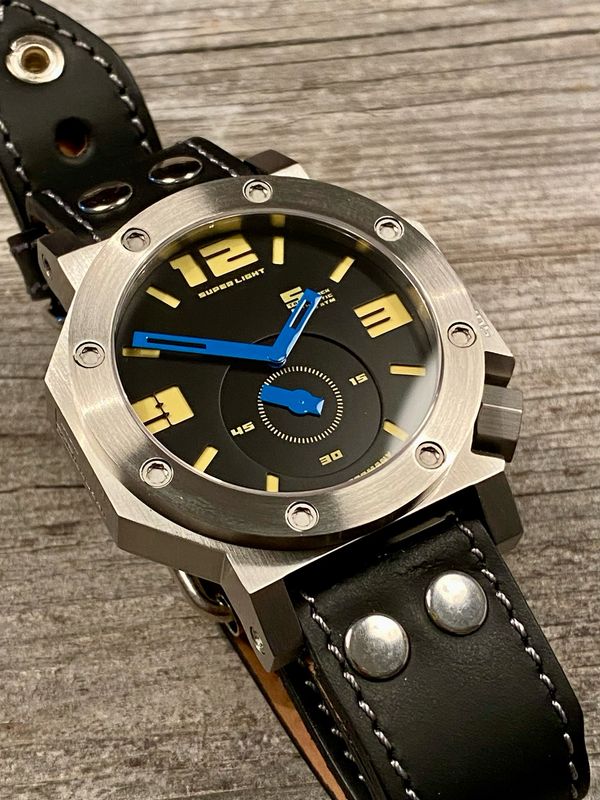 Super Size - Aviator Flieger mit Leder Armband Super Size - Aviator Flieger mit Leder Armband