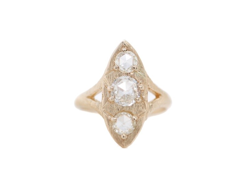 1.25 ct Round Double cut White Diamond Ring