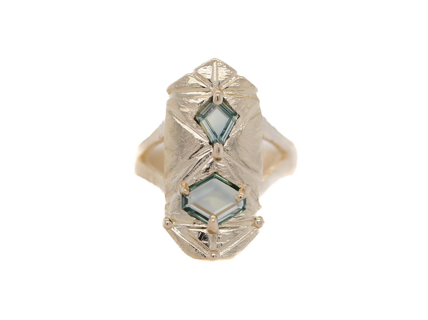 Sapphire Shield Ring 4