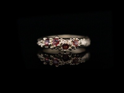 Red Sapphire Constellation Ring