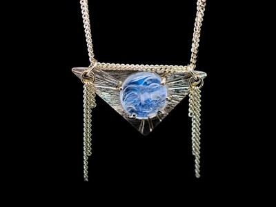 Rare Blue Moonstone Necklace