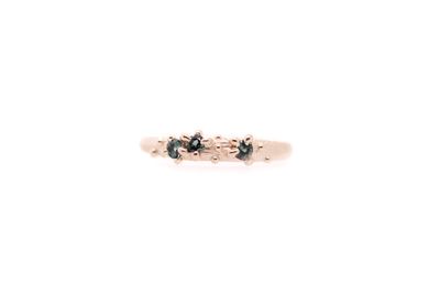 Teal Constellation Stacker Ring