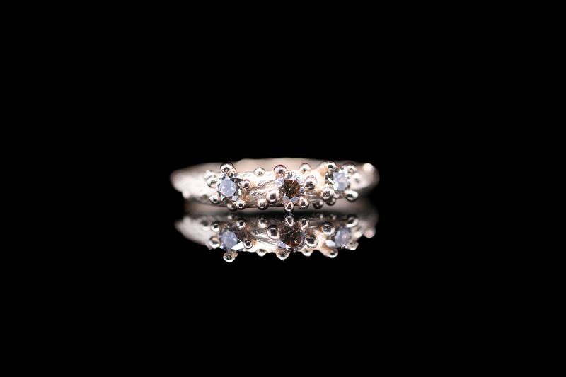 Champagne Diamond Constellation Stacker Ring