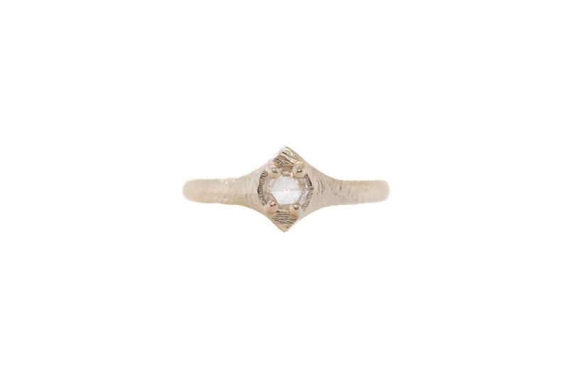 0.27 ct Double Rose Cut Diamond Ring