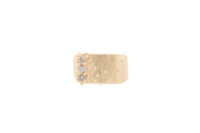 Champagne Diamond Constellation Signet Ring