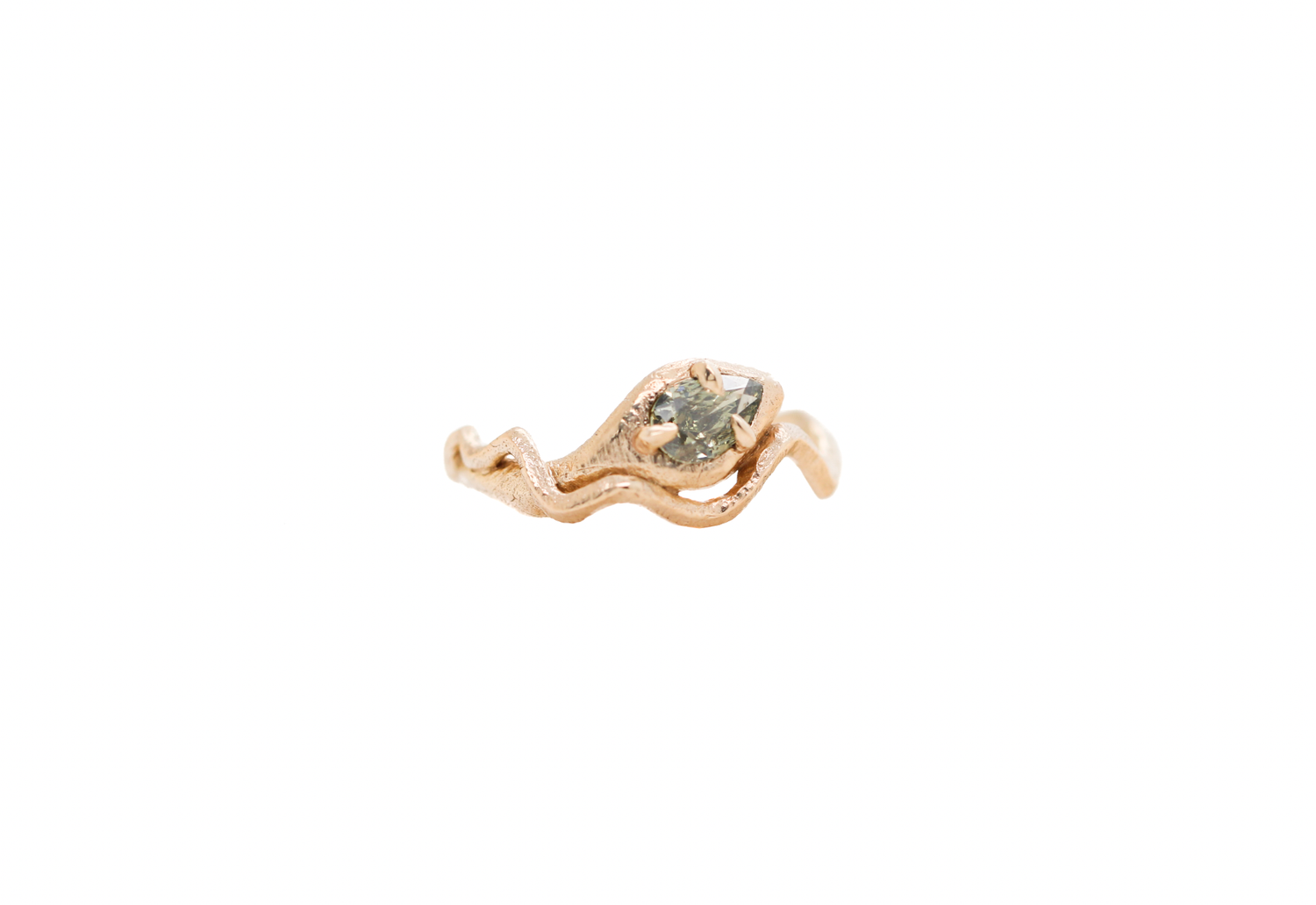 0.50 Carat Pear Diamond Snake Ring