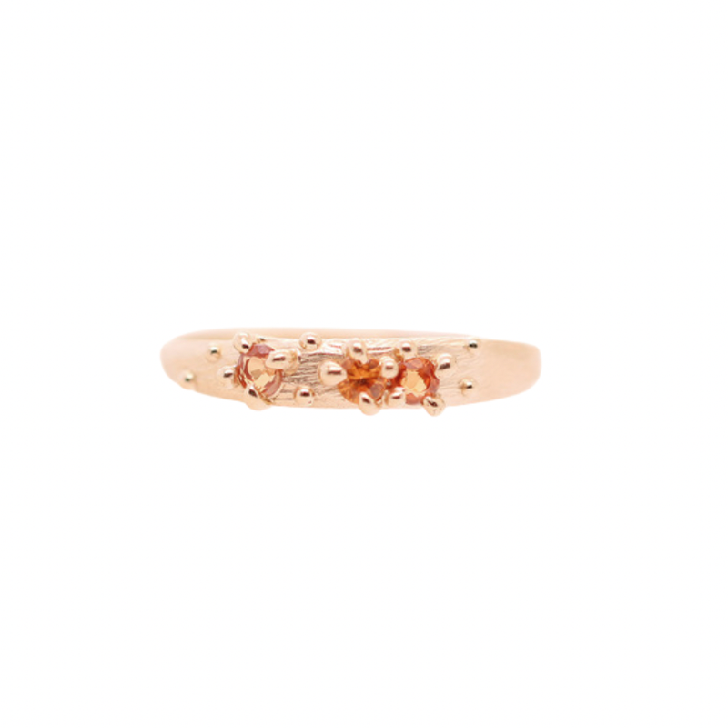 Orange Constellation Stacker Ring