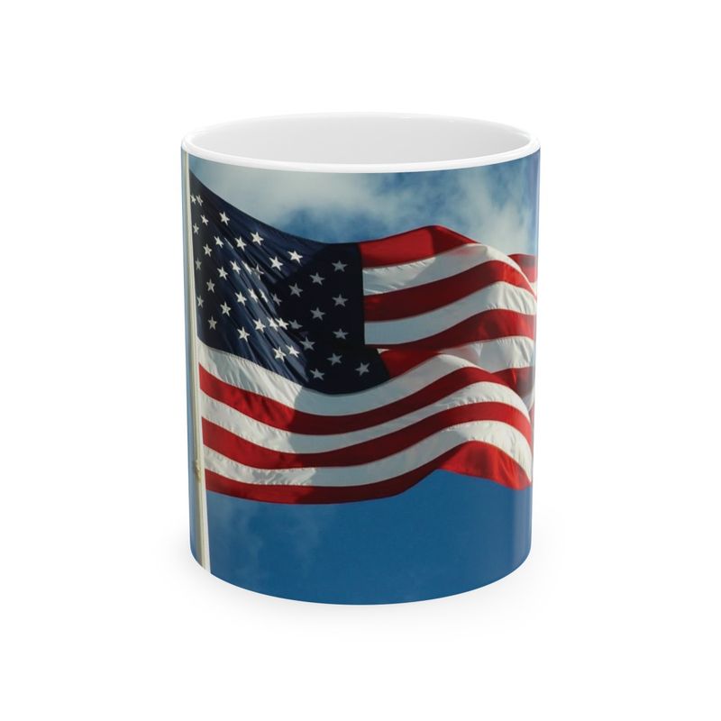 American Flag - Let's Be Clear Cosmo - Ceramic Mug 11oz