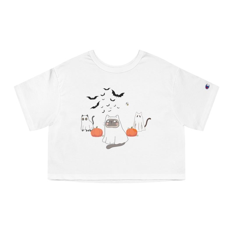 Champion Women's Heritage Cropped T-Shirt - Halloween themed 