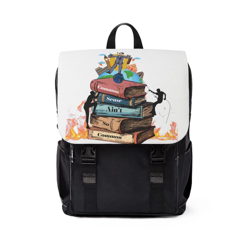 Unisex Casual Shoulder Backpack - Common Sense Ain't So Common(for common folk)