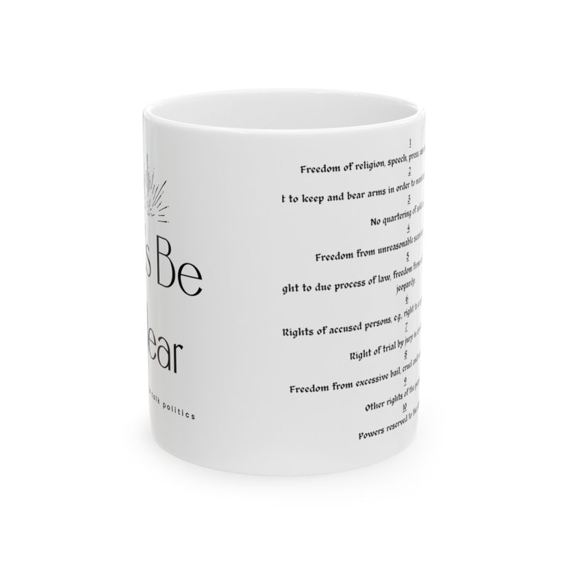 Ceramic Mug 11oz - It's okay to talk politics! 