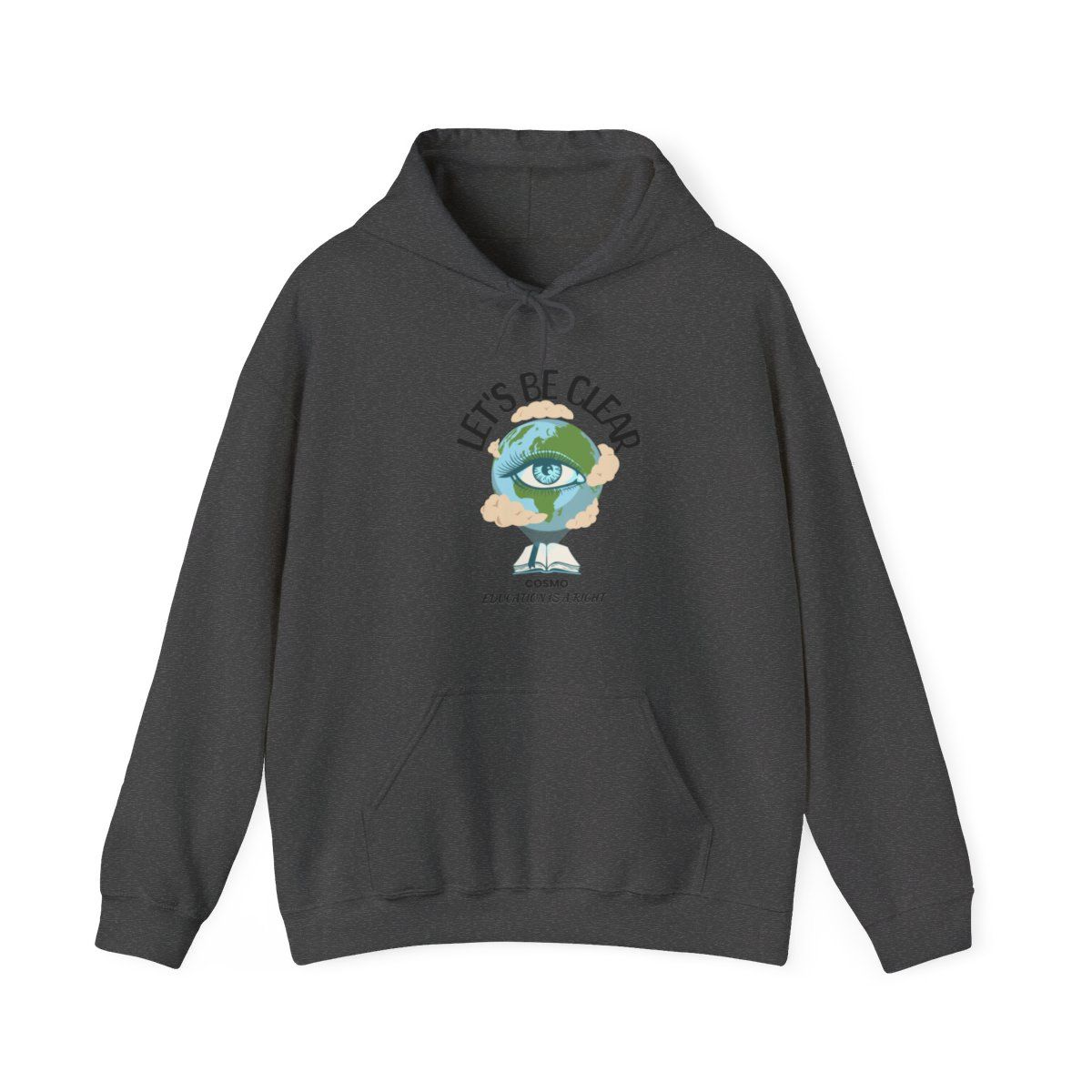 Let's Be Clear Cosmo - Unisex Heavy Blend™ Hooded Sweatshirt Let's Be Clear Cosmo - Unisex Heavy Blend™ Hooded Sweatshirt, Colors: Dark Heather, Sizes: S