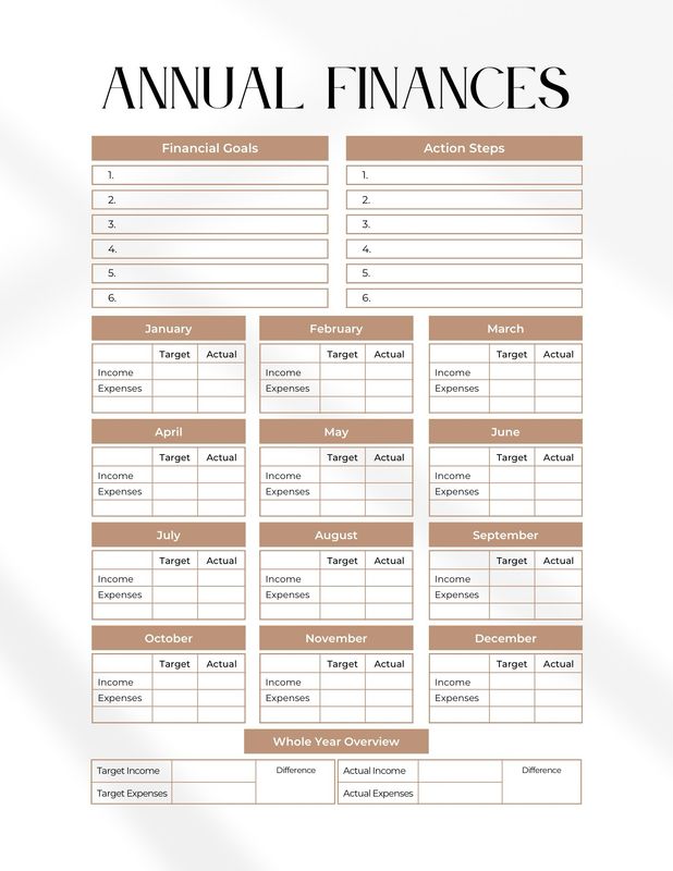 ANNUAL FINANCIAL PLANNER