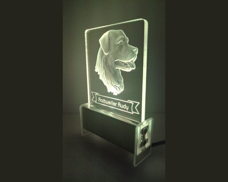 Rottweiler Dog QT 3D Light
