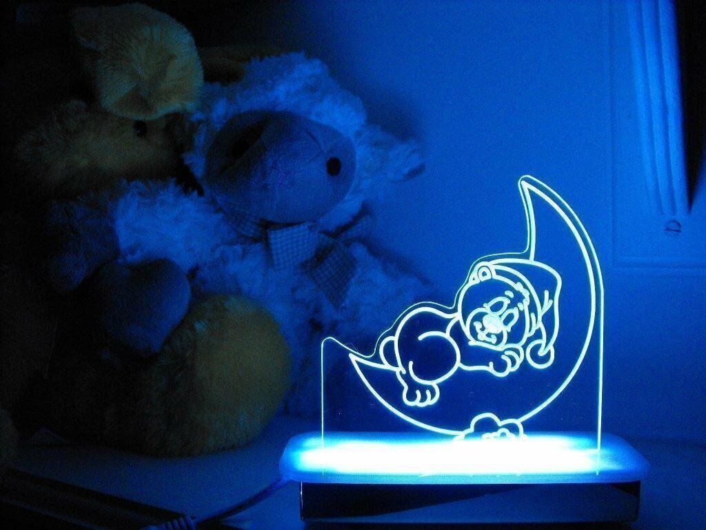 Snuggles the Sleeping Teddy Bear Night Light