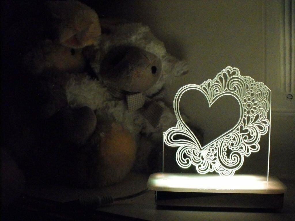 Doodle Heart Night Light