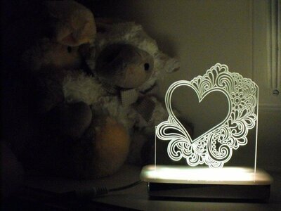 Doodle Heart Night Light