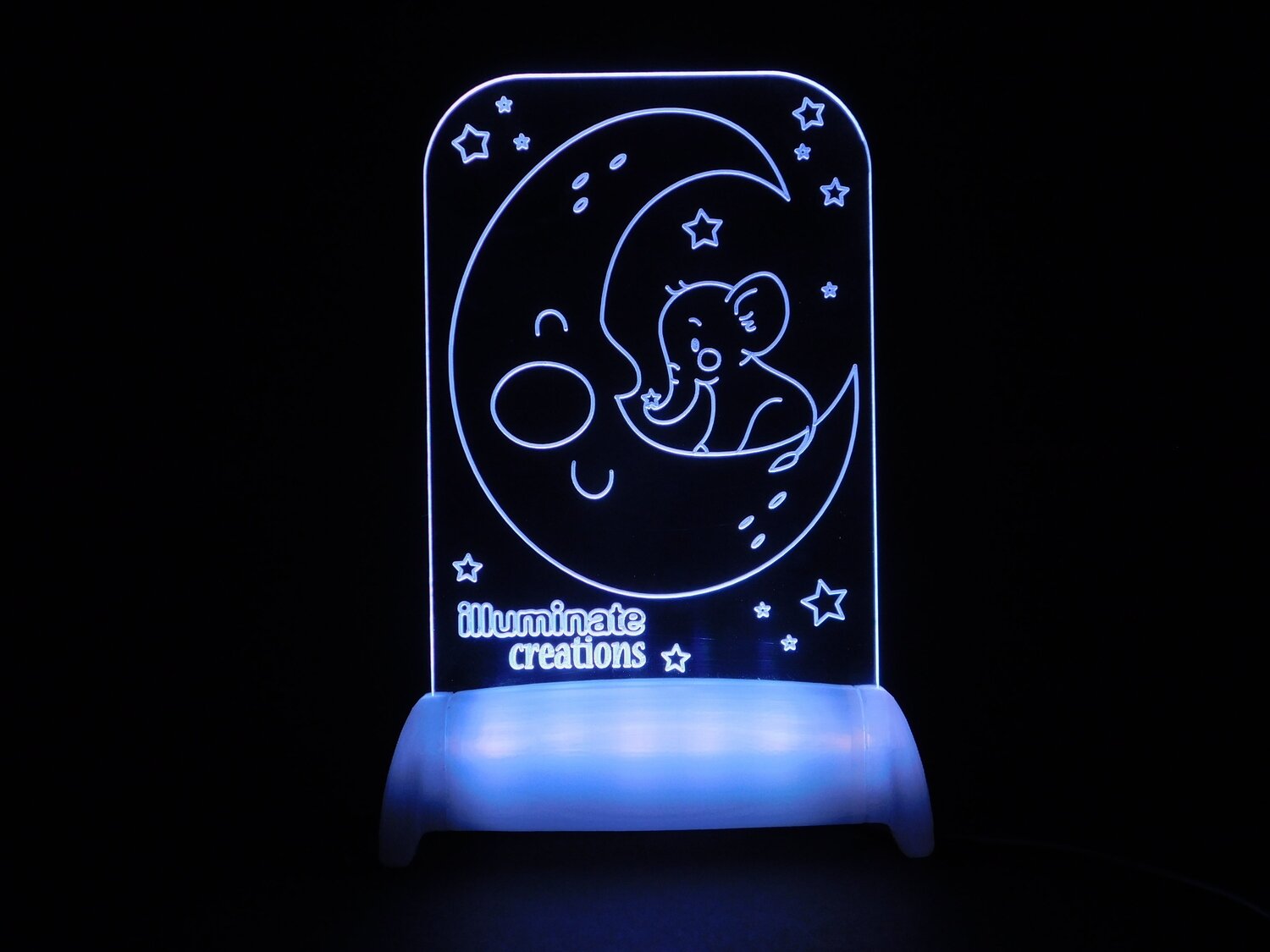 Peanut the Baby Elephant on the Moon Night Light