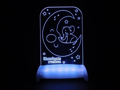Peanut the Baby Elephant on the Moon Night Light