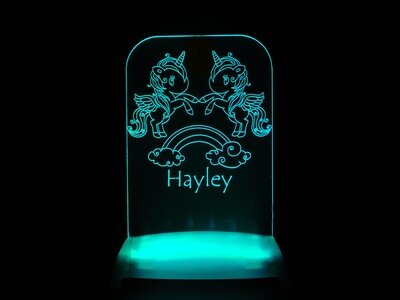 Little Twin Unicorns Night Light