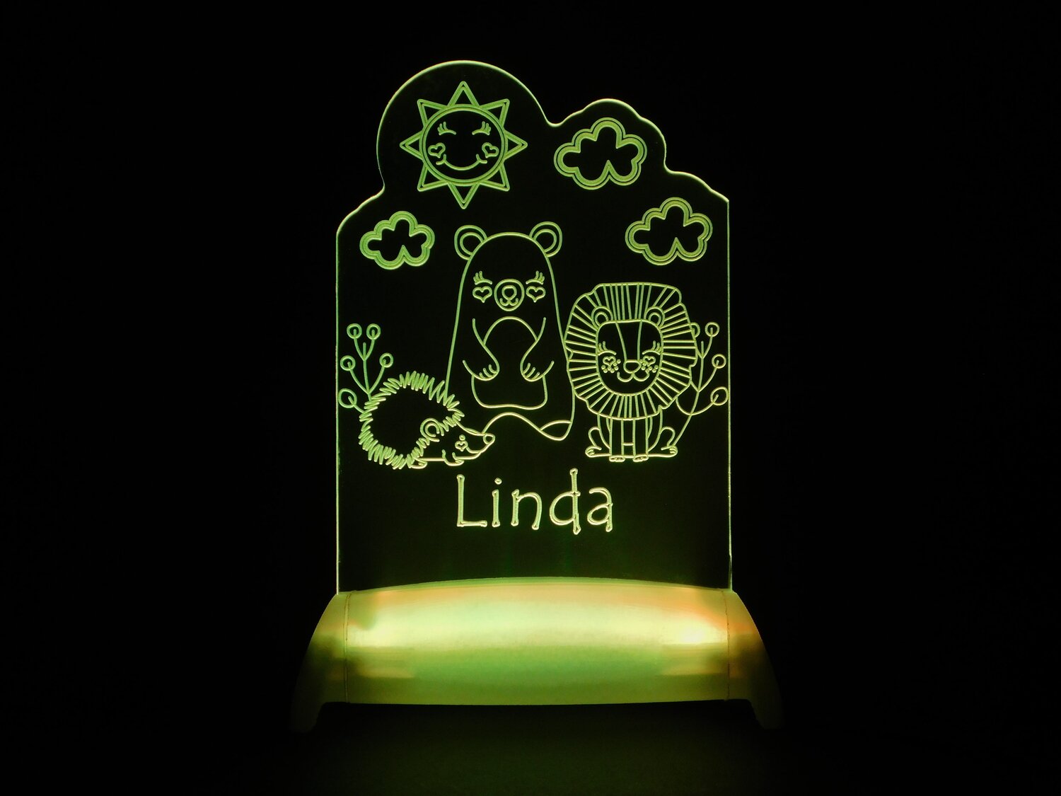 3 Friends HedgeHog, Bear and Lion Night Light