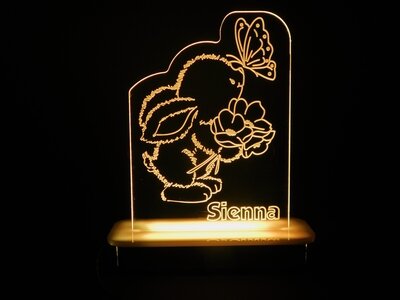 Bunny with Butterfly Night Light